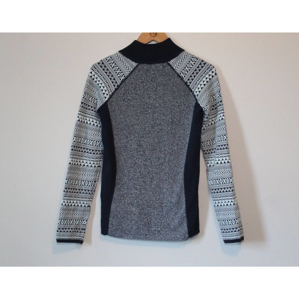 Title Nine Aztec Sleeve Thick Knit Full Zip Sweater Jacket Size Medium H14509 - Picture 7 of 12